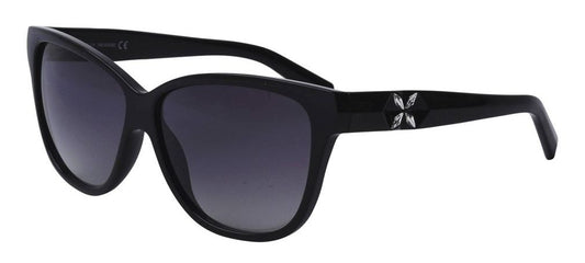 Swarovski SK0188/S 01B Shiny Black Sunglasses - Black frame, Grey lens