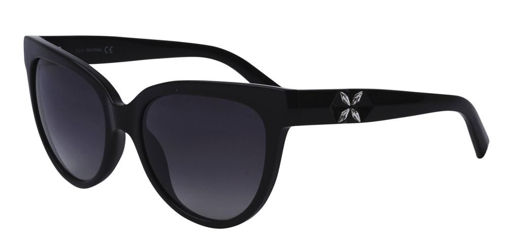 Swarovski SK0187/S 01B Black Sunglasses - Black frame, Grey lens