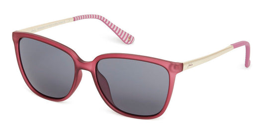 Joules JS7059 274 56 Red Crystal Sunglasses - Red / Burgundy frame, Grey lens