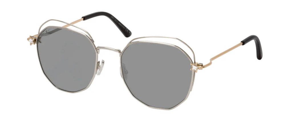 Jimmy Choo FRANNY/S 010 PALLADIUM Sunglasses - Silver / Gunmetal frame, Silver Mirror lens