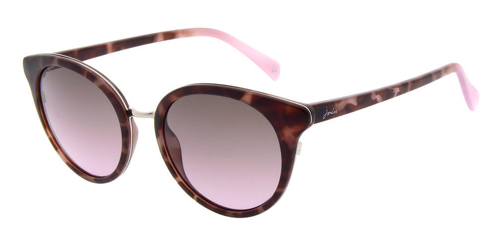 Joules JS7069 223 52 Havana Sunglasses - Brown / Tortoise frame, Pink lens