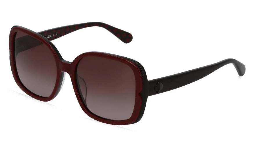 Kate Spade ELIANNA/G/S 0SR8 Burgundy Sunglasses - Red / Burgundy frame, Brown lens