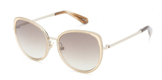 Kate Spade JENSEN/G/S 02T3 Crystal Beige Sunglasses - Clear / Nude frame, Brown lens