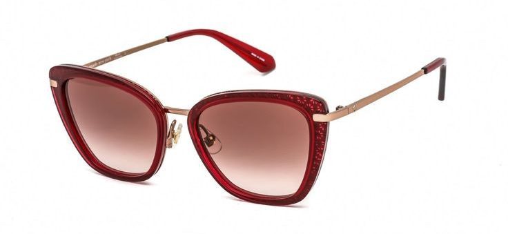 Kate Spade THELMA/G/S 0C9A Red Sunglasses - Red / Burgundy frame, Brown lens