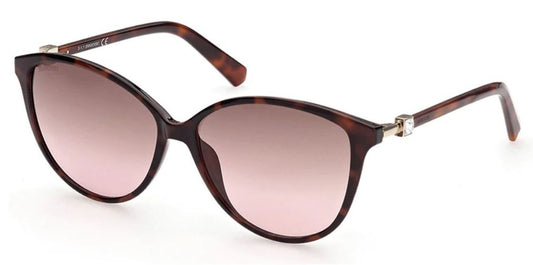 Swarovski SK0331/S 52F Dark Havana Sunglasses - Brown / Tortoise frame, Brown lens