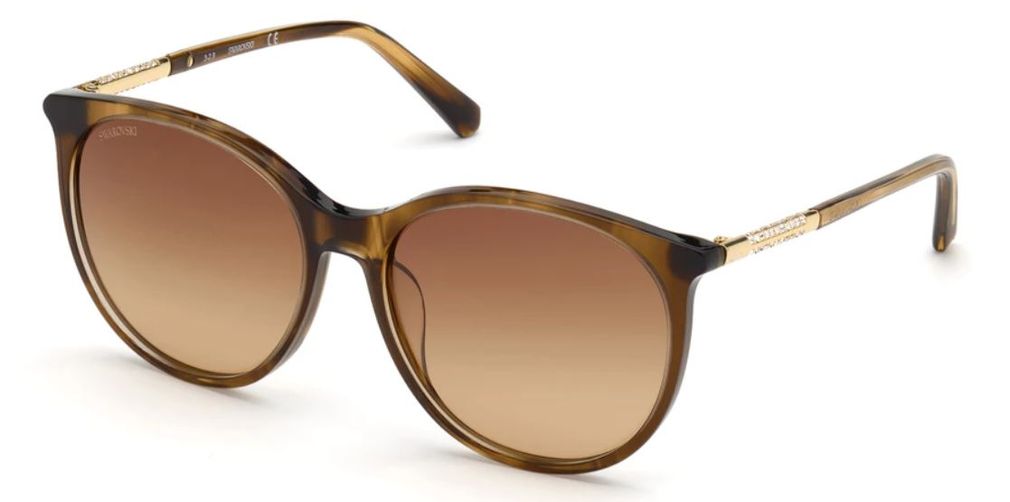 Swarovski SK0293-H/S 47F Tortoise Sunglasses - Brown / Tortoise frame, Brown lens