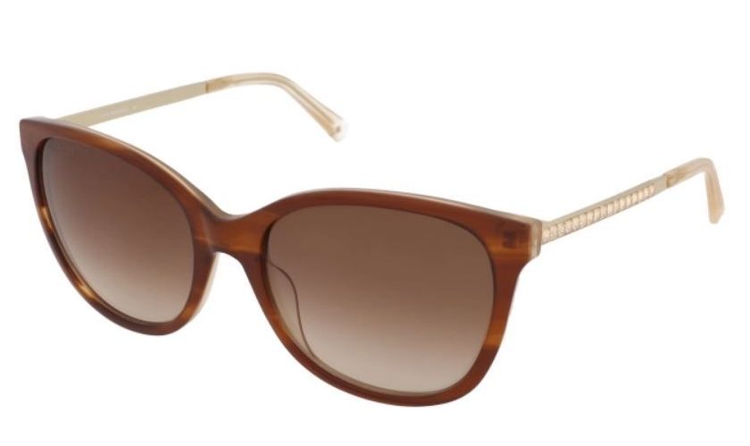 Swarovski SK0218/S 47F Light Brown Sunglasses - Light Brown frame, Brown lens