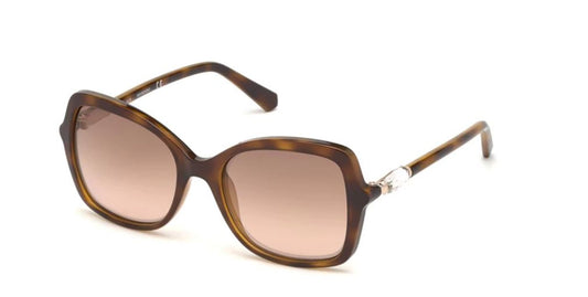 Swarovski SK0235-H/S 52G Dark Havana Sunglasses - Brown / Tortoise frame, Brown lens