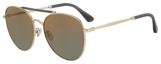 Jimmy Choo ABBIE/G/S W8Q Gold Sunglasses - Gold frame, Gold Mirror lens
