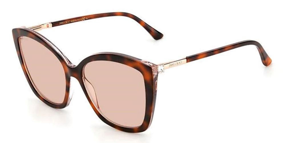 Jimmy Choo NAT/S 0T4 HAVANA Sunglasses - Brown / Tortoise frame, Gold Mirror lens