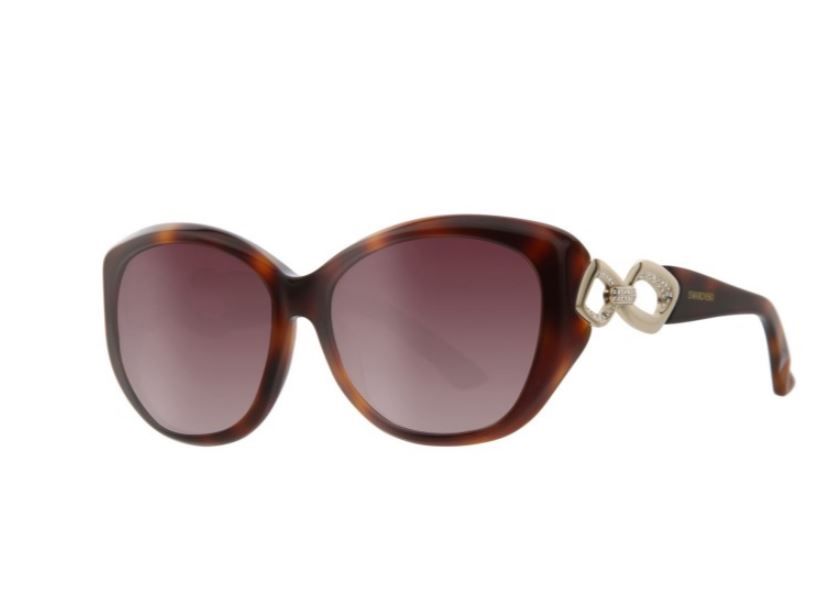Swarovski SK86 52F Dark Havana Sunglasses - Brown / Tortoise frame, Brown lens