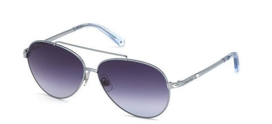 Swarovski SK0194/S 84W Shiny Light Blue Sunglasses - Blue frame, Blue lens