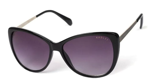 Radley Gwyneth 104 Glossy Black Sunglasses - Black frame, Purple lens