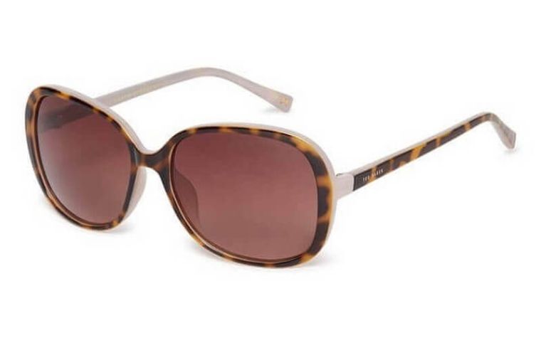 Ted Baker TB1603 121 58 Tortoise Sunglasses - Brown / Tortoise frame, Pink lens