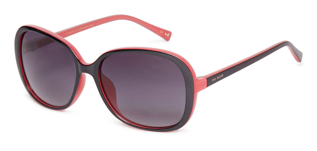 Ted Baker TB1603 001 58 Black Coral Sunglasses - Black frame, Grey lens