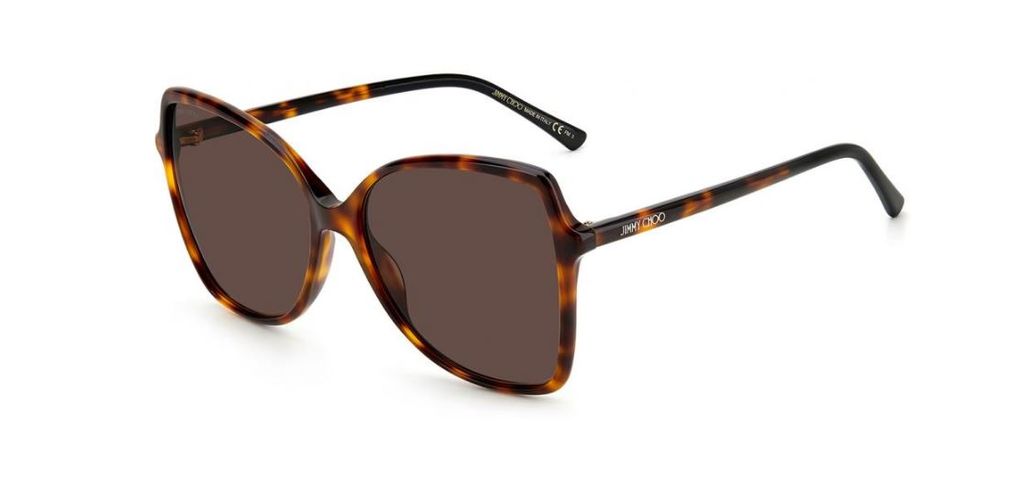 Jimmy Choo FEDE/S 086 HAVANA Sunglasses - Brown / Tortoise frame, Brown lens