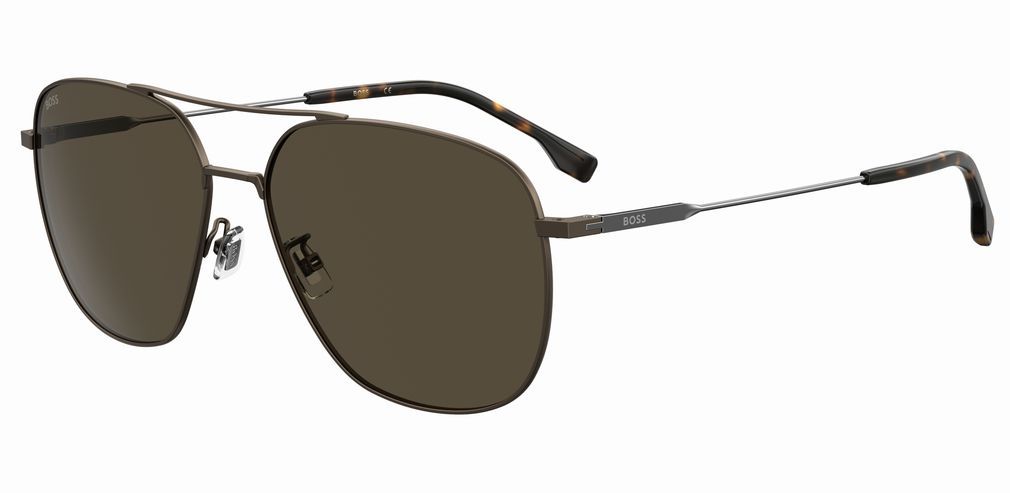 Hugo Boss BOSS 1557/0/F/S 6270 Bronze Metallic Sunglasses - Bronze / Copper frame, Brown lens
