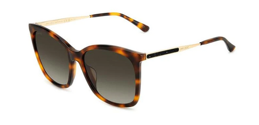 Jimmy Choo NEREA/G/S 05L57HA Havana Sunglasses - Brown / Tortoise frame, Brown Gradient lens