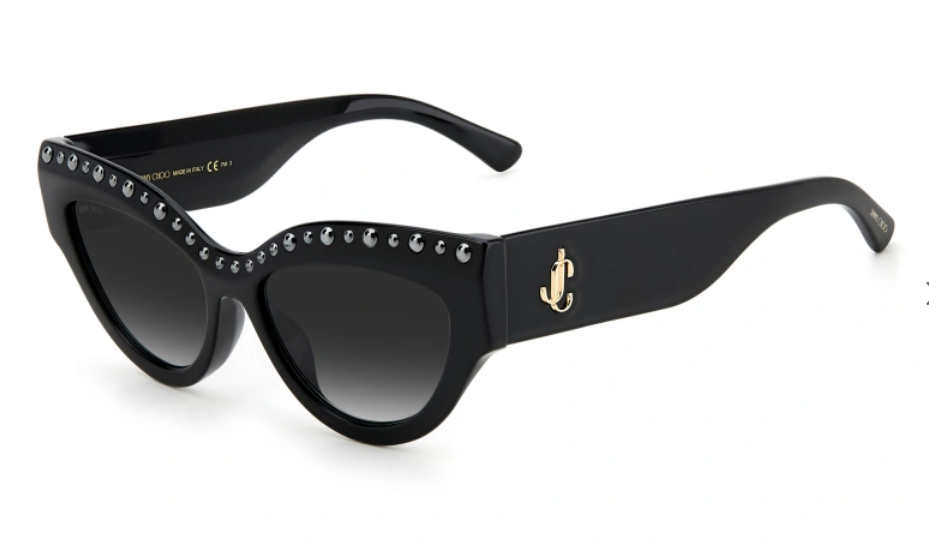 Jimmy Choo SONJA/G/S 807559O Black Sunglasses - Black frame, Dark Grey Gradient lens