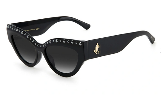 Jimmy Choo SONJA/G/S 807559O Black Sunglasses - Black frame, Dark Grey Gradient lens