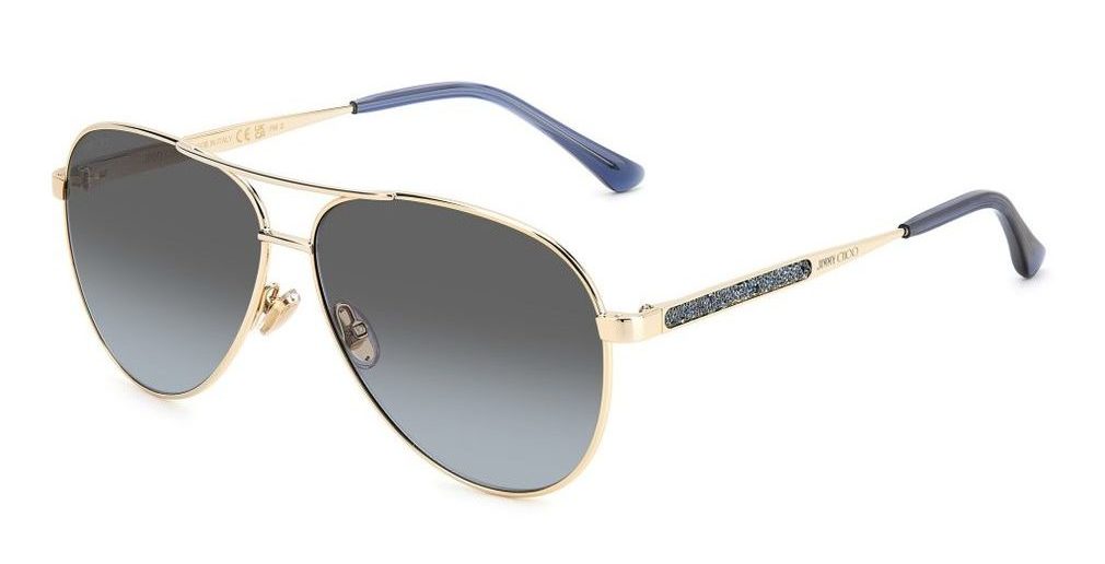 Jimmy Choo JIMENA/S LKS60GB Gold Sunglasses - Gold frame, Grey Gradient lens