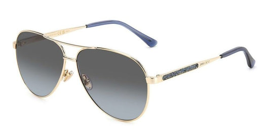 Jimmy Choo JIMENA/S LKS60GB Gold Sunglasses - Gold frame, Grey Gradient lens