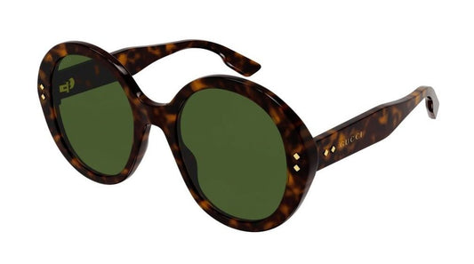 Gucci GG1081S 003 Dark Havana Sunglasses - Brown / Tortoise frame, Dark Green lens