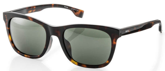 Hugo Boss BOSS 1555/0/F/S 56 QT 086 Havana Sunglasses - Brown / Tortoise frame, Green lens
