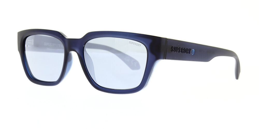 Superdry SDS-5004-106 Matte Navy Sunglasses - Blue frame, Silver lens