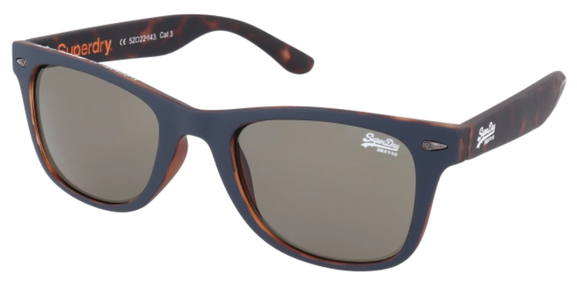 Superdry SDS-ROOKIE-106 Navy Sunglasses - Blue frame, Green lens