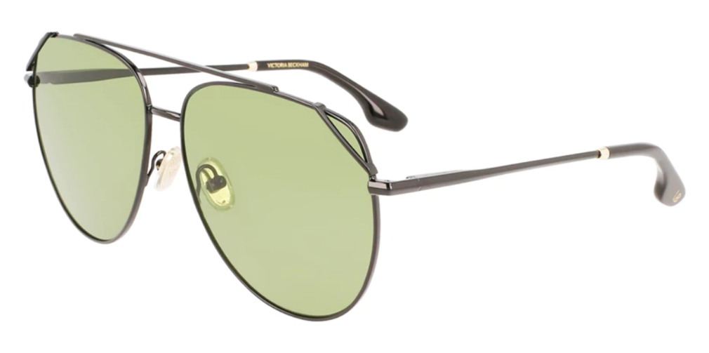 Victoria Beckham VB230S (001) Black Sunglasses - Silver frame, Grey lens