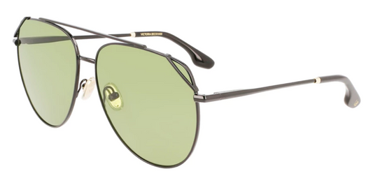 Victoria Beckham VB230S (001) Black Sunglasses - Silver frame, Grey lens