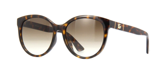 Gucci GG0636SK 002 Havana Sunglasses - Brown / Tortoise frame, Brown Gradient lens