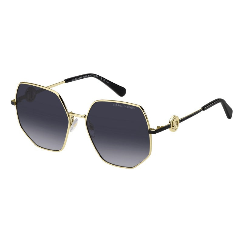 Marc Jacobs MARC 730/S RHL Gold.Black Sunglasses - Gold frame, Grey lens