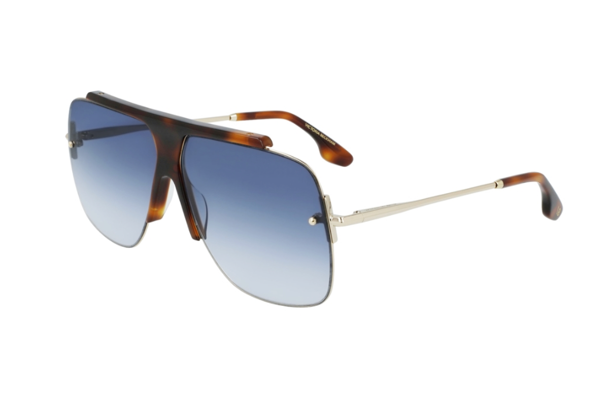 Victoria Beckham VB627S (215) Havana Sunglasses - Brown frame, Blue lens