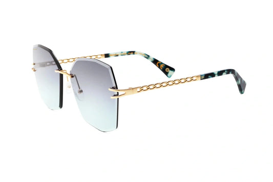 Polar MOD.GOLD 6003 COL.02/G Sunglasses - Gold frame, Blue lens