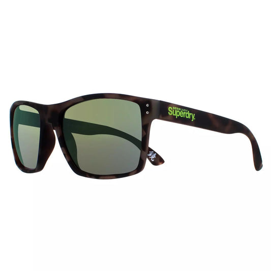 Superdry SDS-KOBE-122 Tortoise Sunglasses - Brown / Tortoise frame, Green lens