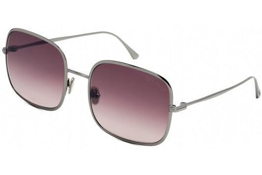 Tom Ford FT0865-F/S 14U Shiny Ruthenium Sunglasses - Shiny Ruthenium frame, Purple lens