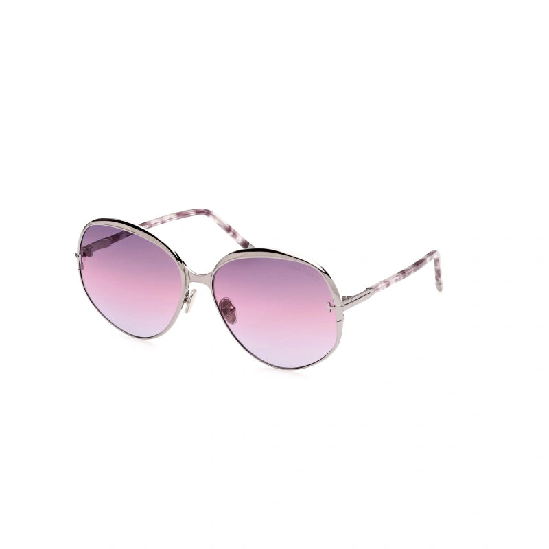 Tom Ford FT0913/S 14Z Shiny Light Ruthenium Sunglasses - Shiny Light Ruthenium frame, Gradient lens