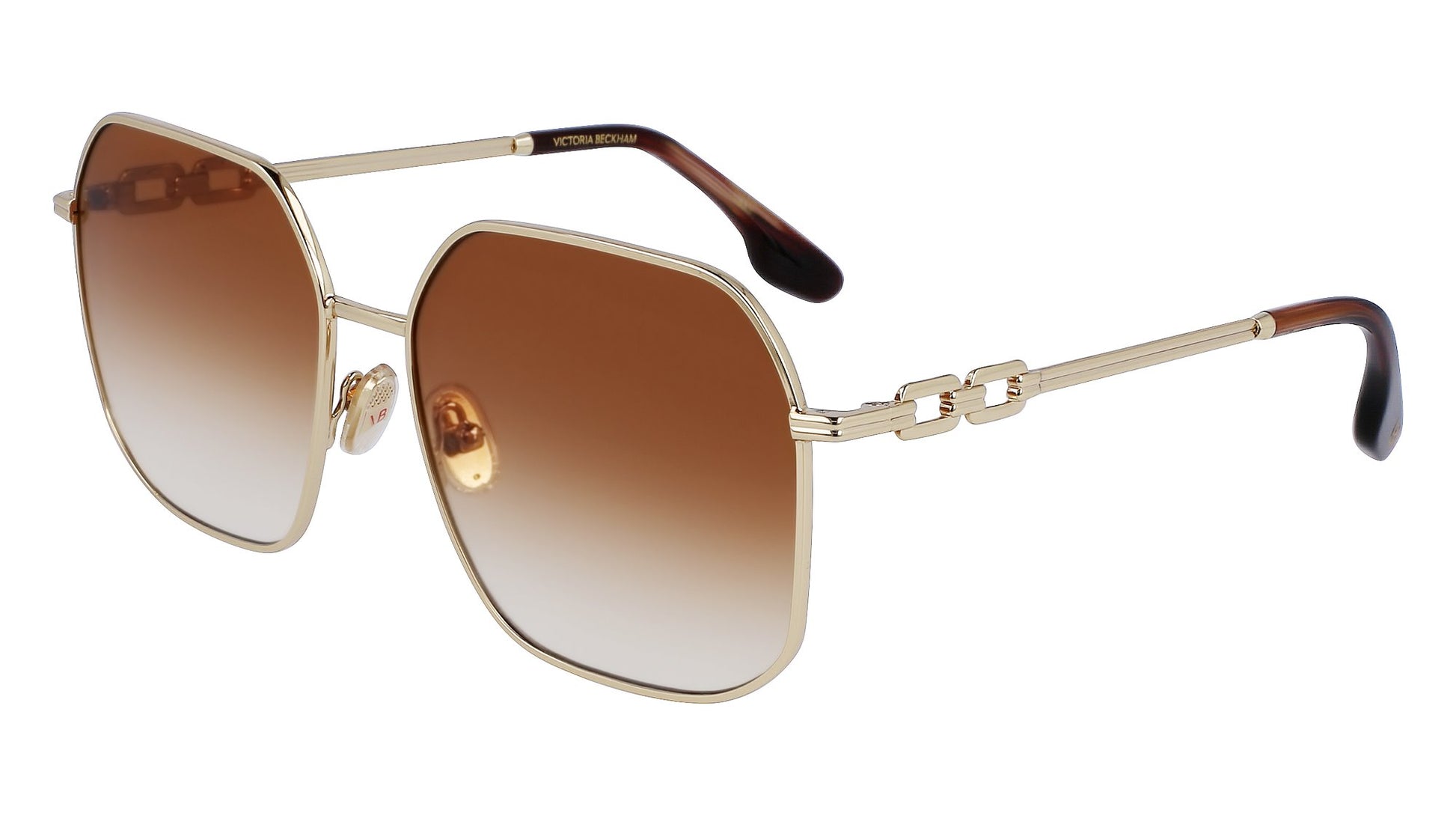 Victoria Beckham VB232S (723) Gold Sunglasses - Gold frame, Brown lens