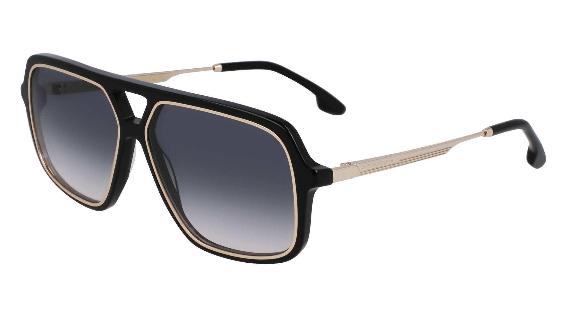 Victoria Beckham VB246S (001) Black Sunglasses - Black frame, Grey lens