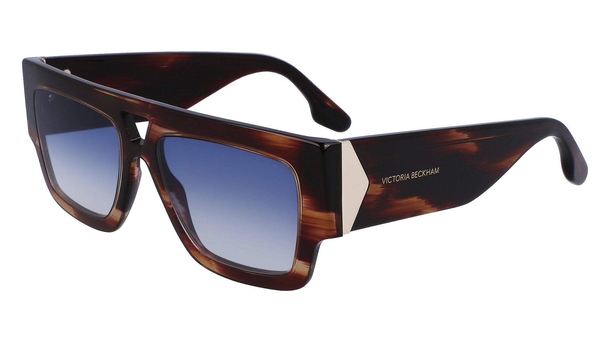 Victoria Beckham VB651S (227) Brown Sunglasses - Brown frame, Blue lens