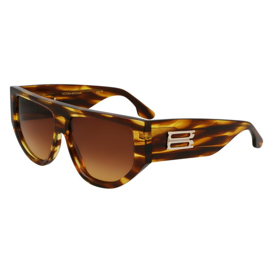 Victoria Beckham VB676S (224) Striped Tobacco Sunglasses - Brown frame, Brown lens