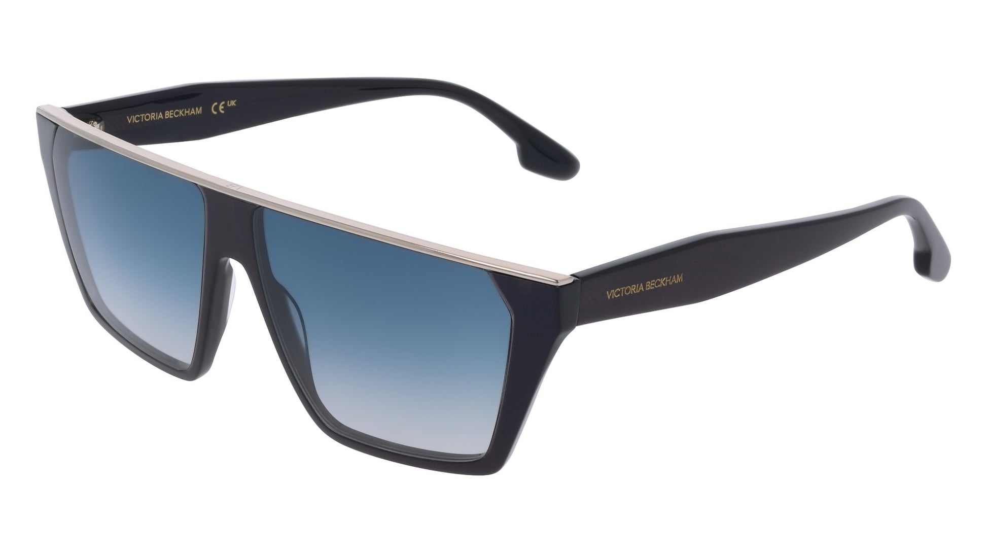 Victoria Beckham VB683S (415) Black Sunglasses - Black frame, Blue lens