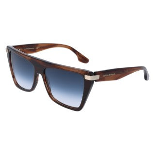 Victoria Beckham VB684S (227) Brown Sunglasses - Brown frame, Blue lens